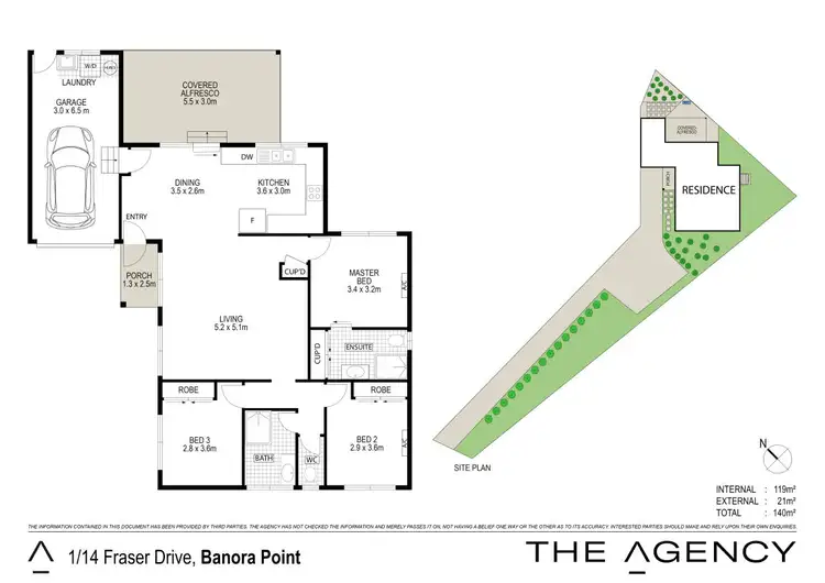 Floorplan of Homely semi-detached listing, 1/14 Fraser Drive, Banora Point NSW 2486
