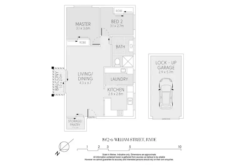 Floorplan of Homely apartment listing, 19/2-6 William Street, Ryde NSW 2112