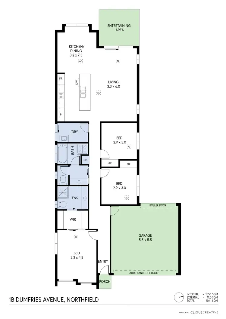 Floorplan of Homely house listing, 1B Dumfries Avenue, Northfield SA 5085