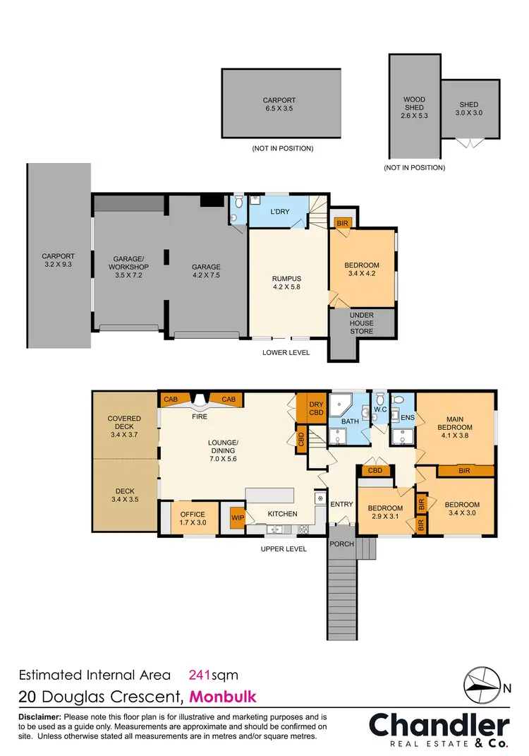 Floorplan of Homely house listing, 20 Douglas Crescent, Monbulk VIC 3793