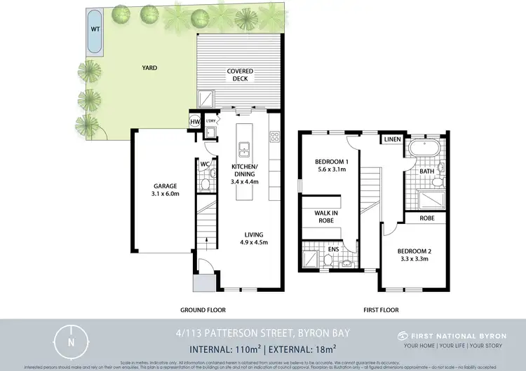 Floorplan of Homely townhouse listing, 4/113 Paterson Street, Byron Bay NSW 2481