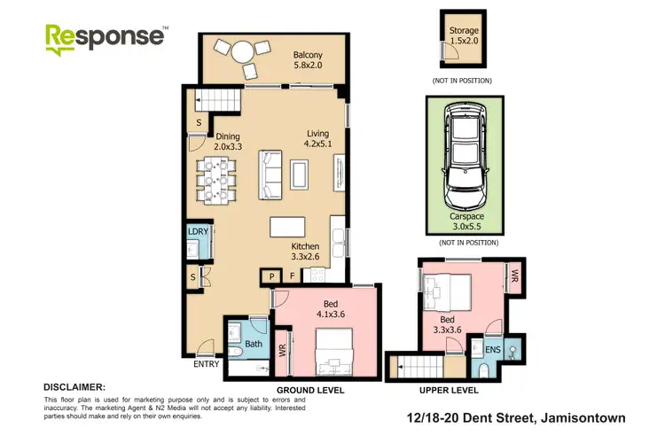 Floorplan of Homely unit listing, 12/18-20 Dent Street, Jamisontown NSW 2750