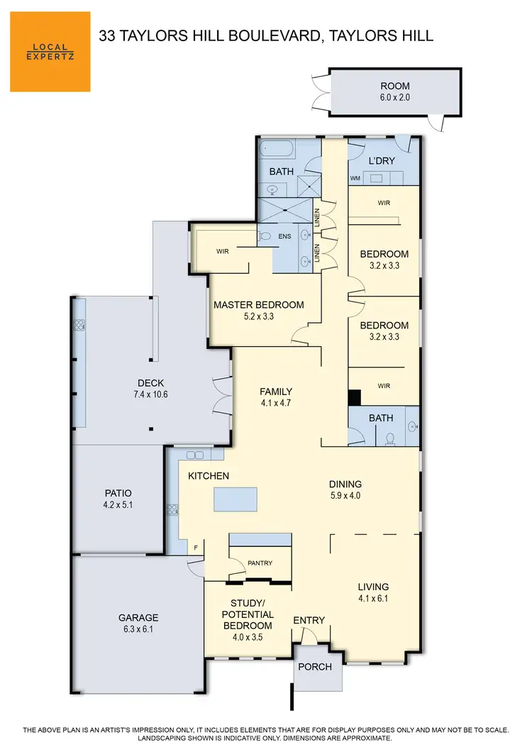 Floorplan of Homely house listing, 33 Taylors Hill Boulevard, Taylors Hill VIC 3037