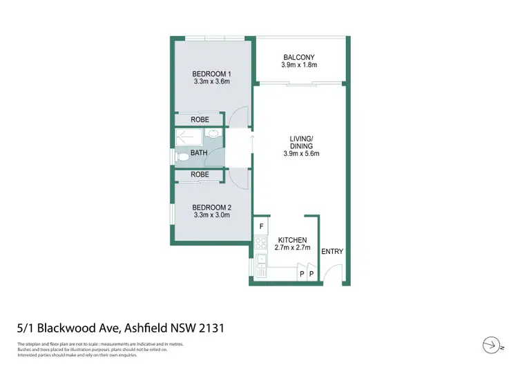 Floorplan of Homely unit listing, 5/1 Blackwood Avenue, Ashfield NSW 2131