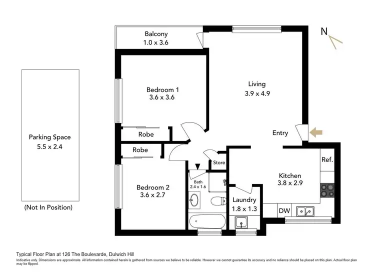 Floorplan of Homely apartment listing, 6/126 The Boulevarde, Dulwich Hill NSW 2203