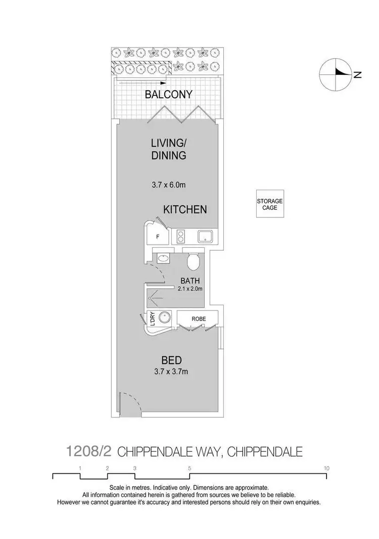 Floorplan of Homely apartment listing, 1208/2 Chippendale Way, Chippendale NSW 2008