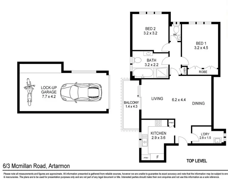 Floorplan of Homely unit listing, 6/3 McMillan Road, Artarmon NSW 2064