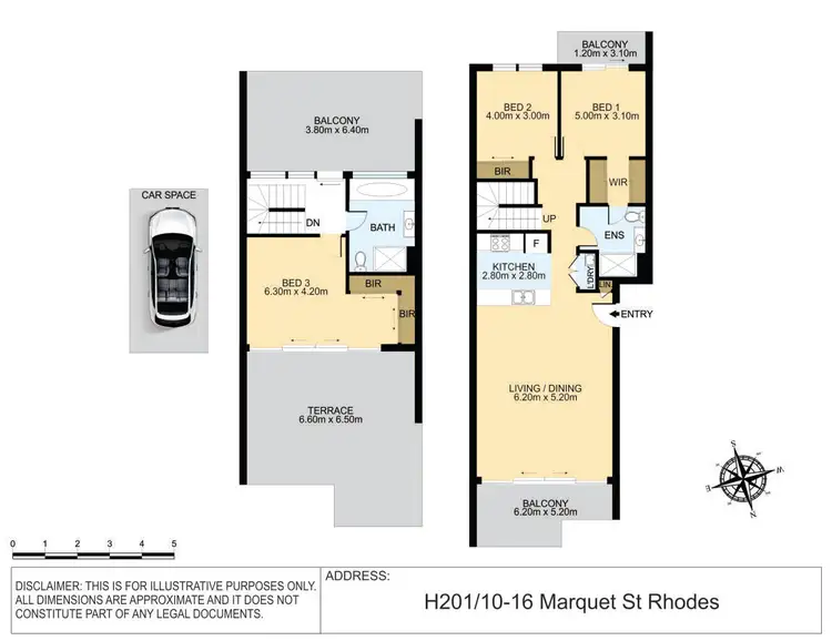 Floorplan of Homely apartment listing, H201/10-16 Marquet Street, Rhodes NSW 2138