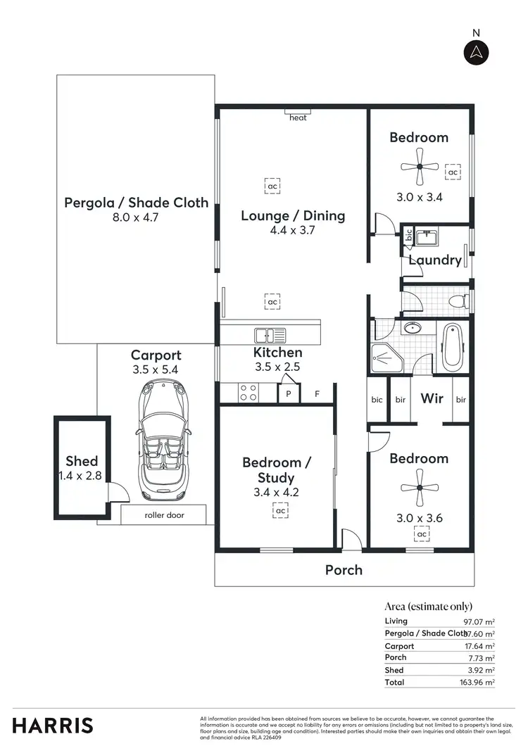 Floorplan of Homely house listing, 8A Crane Avenue, Coromandel Valley SA 5051
