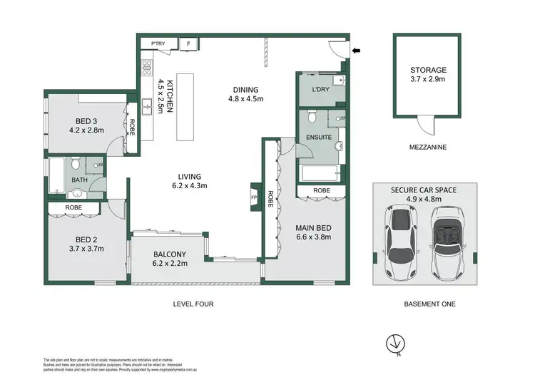 Floorplan of Homely apartment listing, 402/53 Palmer Street, Cammeray NSW 2062