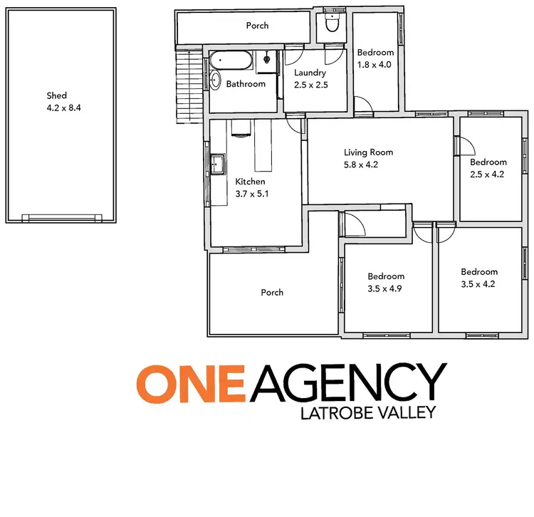 Floorplan of Homely house listing, 1 John Street, Yallourn North VIC 3825