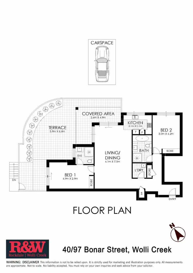 Floorplan of Homely apartment listing, 40/97 Bonar Street, Wolli Creek NSW 2205