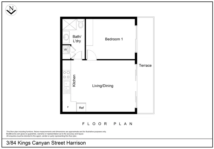 Floorplan of Homely apartment listing, 3/84 Kings Canyon Street, Harrison ACT 2914