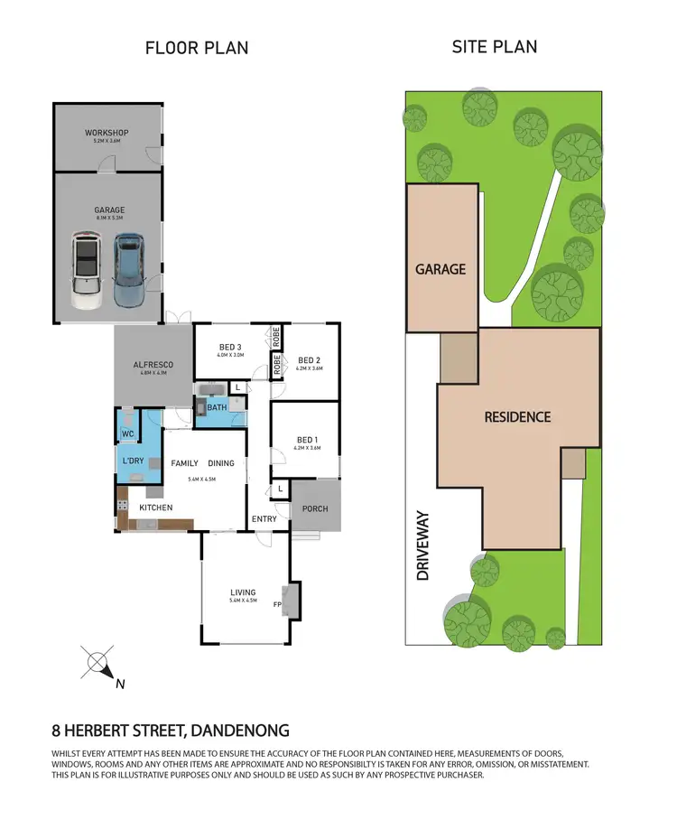 Floorplan of Homely house listing, 8 Herbert Street, Dandenong VIC 3175