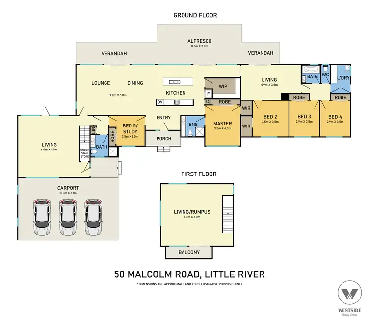 Floorplan of Homely rural property listing, 50 Malcolm Road, Little River VIC 3211