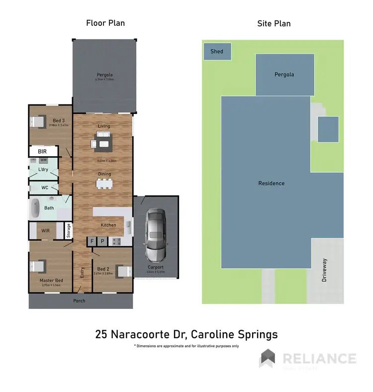 Floorplan of Homely house listing, 25 Naracoorte Drive, Caroline Springs VIC 3023