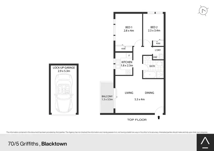 Floorplan of Homely apartment listing, 70/5 Griffiths Street, Blacktown NSW 2148