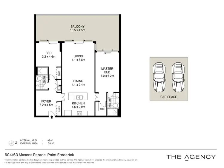 Floorplan of Homely apartment listing, 604/63 Masons Parade, Point Frederick NSW 2250
