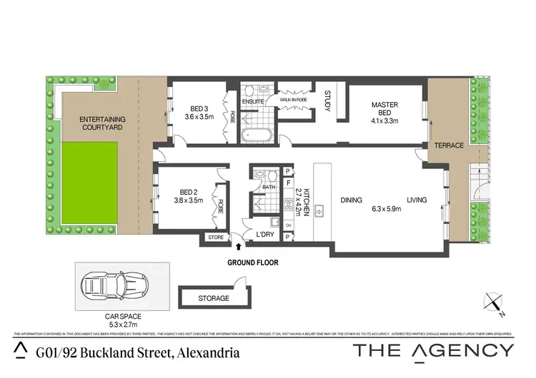 Floorplan of Homely apartment listing, G01/92 Buckland Street, Alexandria NSW 2015