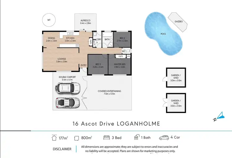 Floorplan of Homely house listing, 16 Ascot Drive, Loganholme QLD 4129