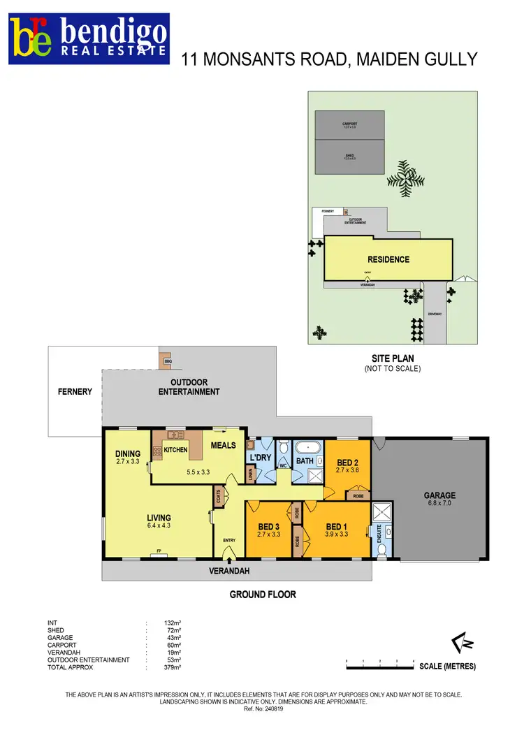 Floorplan of Homely house listing, 11 Monsants Road, Maiden Gully VIC 3551