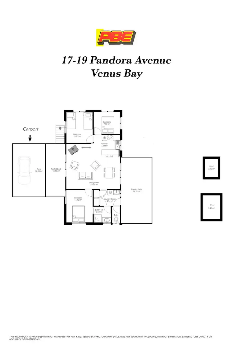 Floorplan of Homely house listing, 17 Pandora Avenue, Venus Bay VIC 3956
