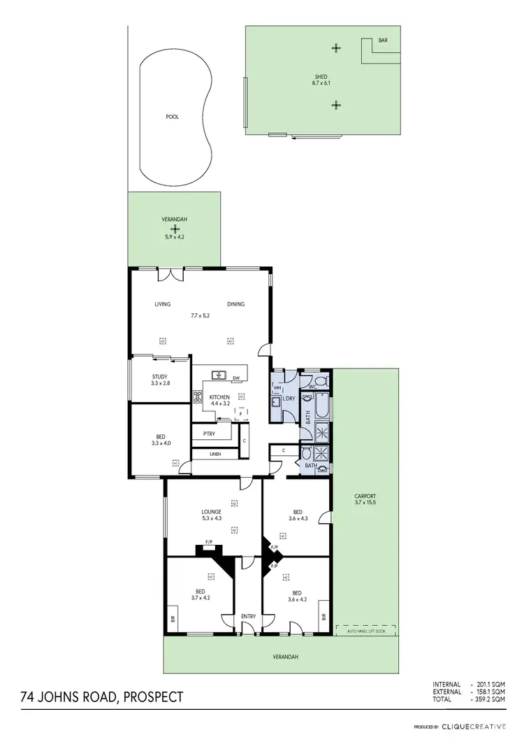 Floorplan of Homely house listing, 74 Johns Road, Prospect SA 5082