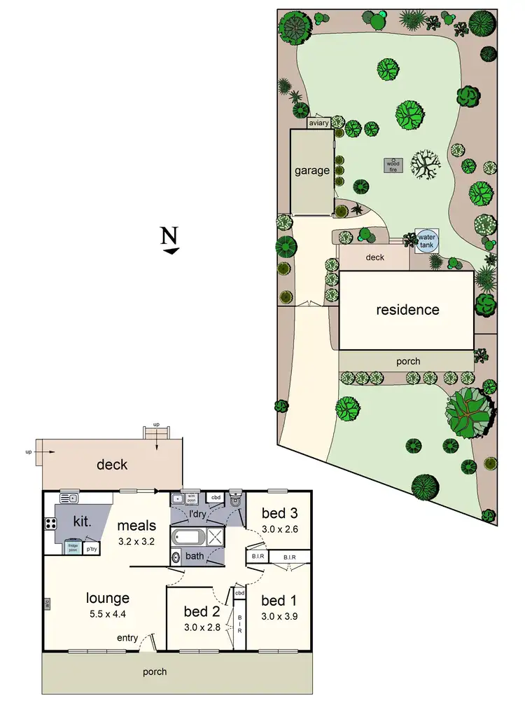 Floorplan of Homely house listing, 44 Morokai Grove, Lilydale VIC 3140