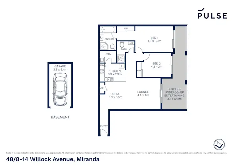 Floorplan of Homely apartment listing, 48/8-14 Willock Avenue, Miranda NSW 2228
