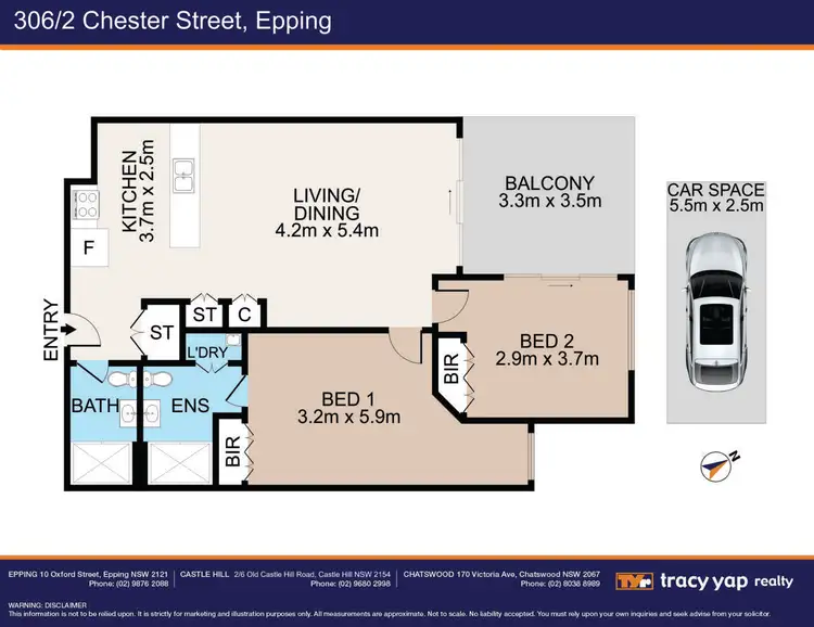 Floorplan of Homely apartment listing, 306/2 Chester Street, Epping NSW 2121