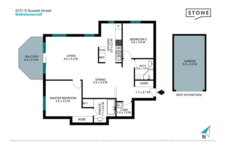 Floorplan of Homely unit listing, 47/1-5 Russell Street, Wollstonecraft NSW 2065