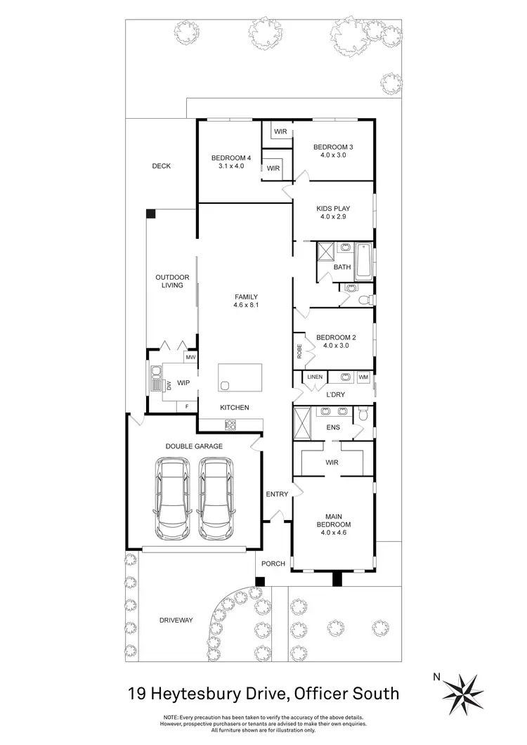 Floorplan of Homely house listing, 19 Heytesbury Drive, Officer South VIC 3809