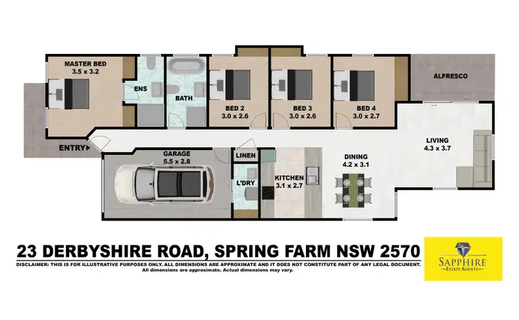 Floorplan of Homely house listing, 23 Derbyshire Road, Spring Farm NSW 2570