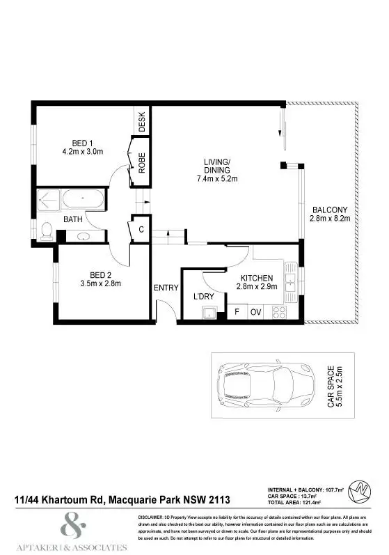Floorplan of Homely unit listing, 11/44 Khartoum Road, Macquarie Park NSW 2113