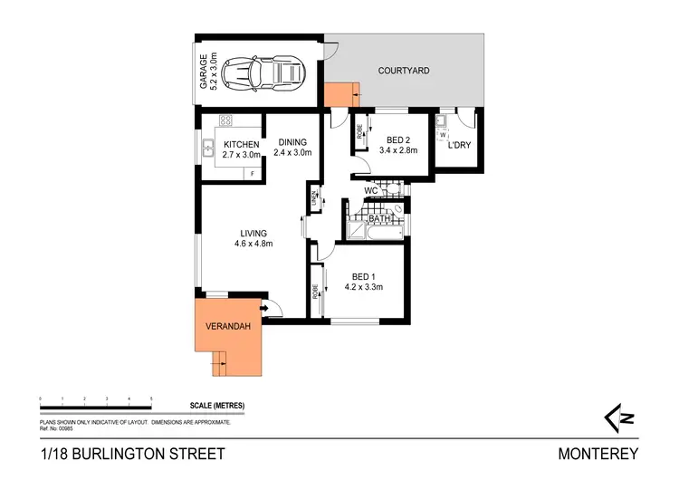 Floorplan of Homely villa listing, 1/18 Burlington Street, Monterey NSW 2217