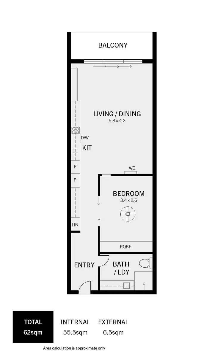 Floorplan of Homely apartment listing, 207/143 Halifax Street, Adelaide SA 5000