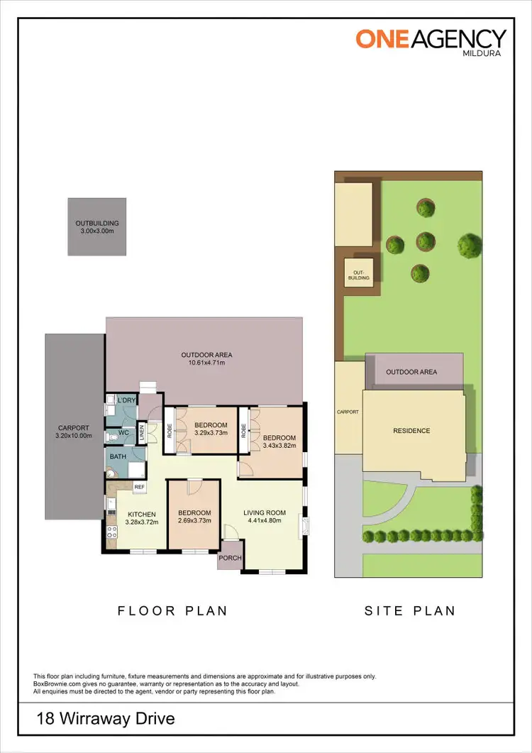 Floorplan of Homely house listing, 18 Jenkins Place, Mildura VIC 3500