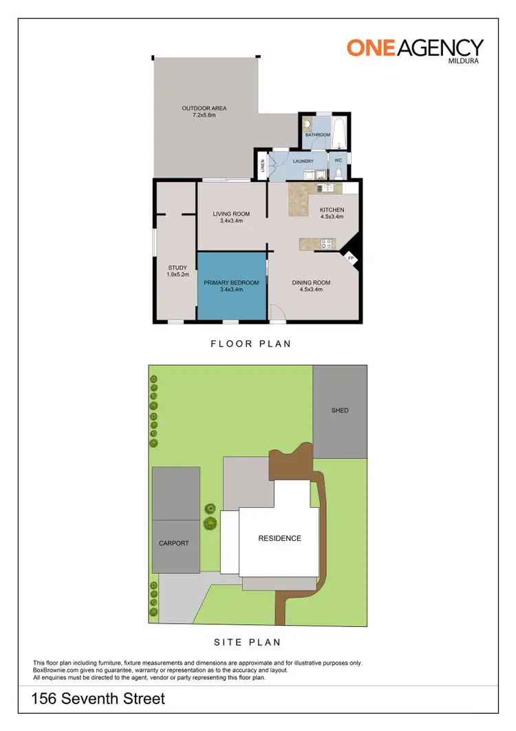 Floorplan of Homely house listing, 156 Seventh Street, Mildura VIC 3500
