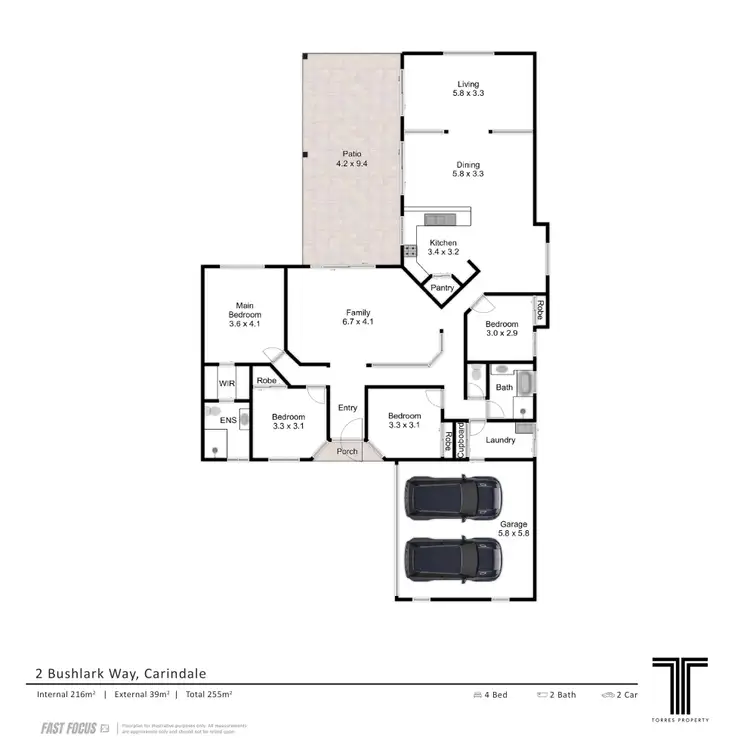Floorplan of Homely house listing, 2 Bushlark Way, Carindale QLD 4152
