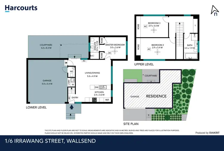 Floorplan of Homely townhouse listing, 1/6 Irrawang Street, Wallsend NSW 2287