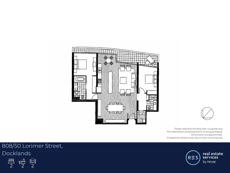 Floorplan of Homely apartment listing, 808/50 Lorimer Street, Docklands VIC 3008