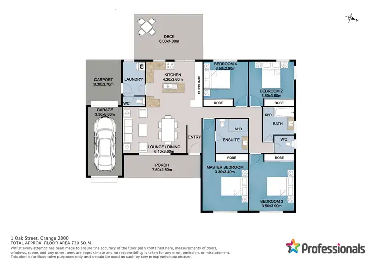 Floorplan of Homely house listing, 1 Oak Street, Orange NSW 2800
