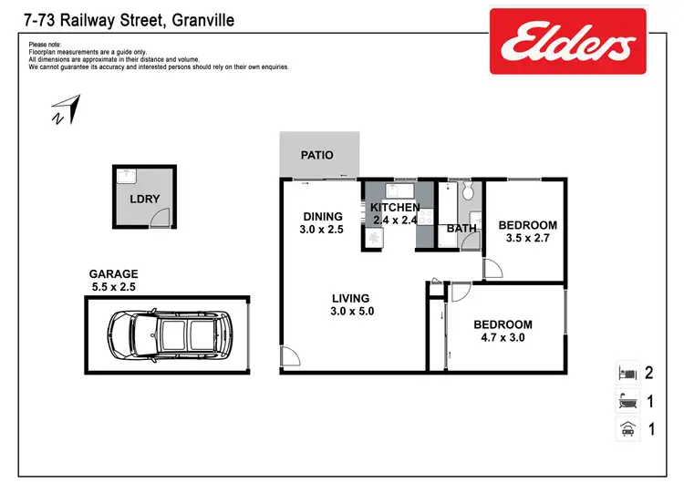 Floorplan of Homely unit listing, 7/73-77 Railway Street, Granville NSW 2142