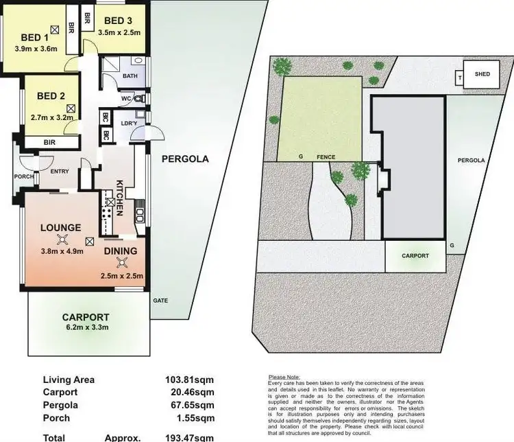 Floorplan of Homely house listing, 10 Butchart Court, Whyalla Norrie SA 5608