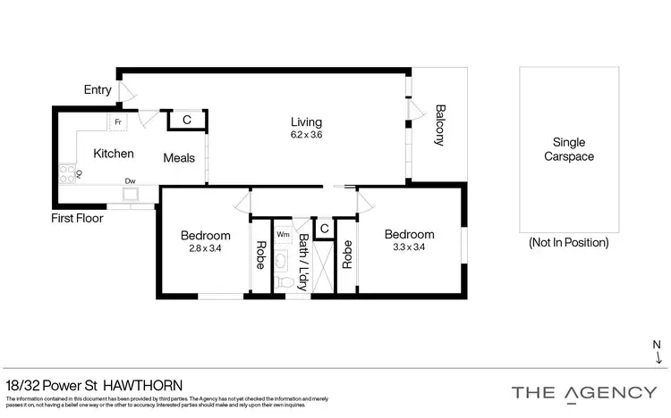 Floorplan of Homely apartment listing, 18/32 Power Street, Hawthorn VIC 3122