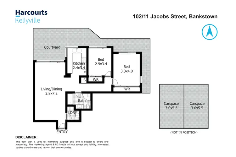 Floorplan of Homely apartment listing, 102/11 Jacobs Street, Bankstown NSW 2200