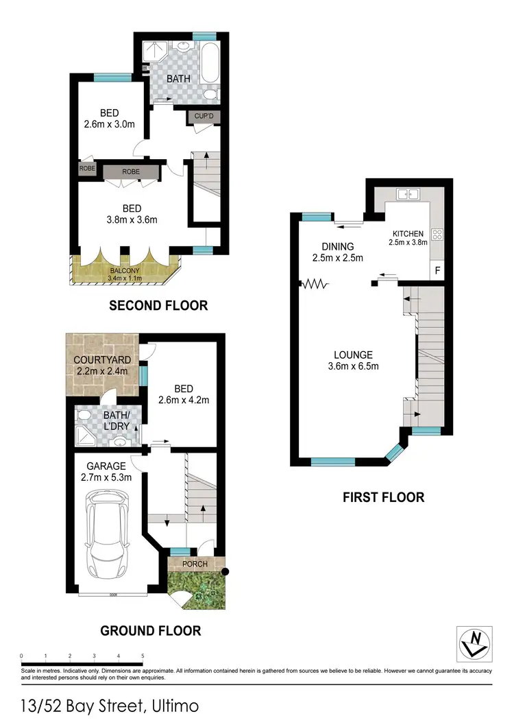 Floorplan of Homely townhouse listing, 13 West End Lane, Ultimo NSW 2007