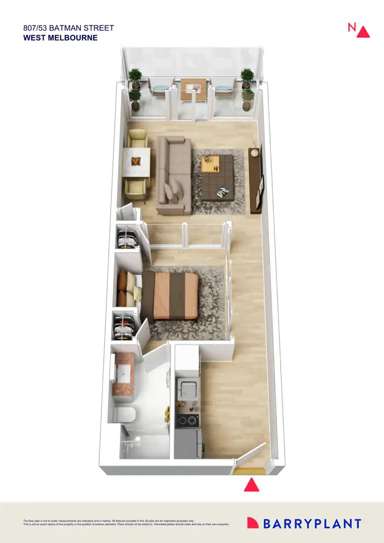 Floorplan of Homely apartment listing, 807/53 Batman Street, West Melbourne VIC 3003