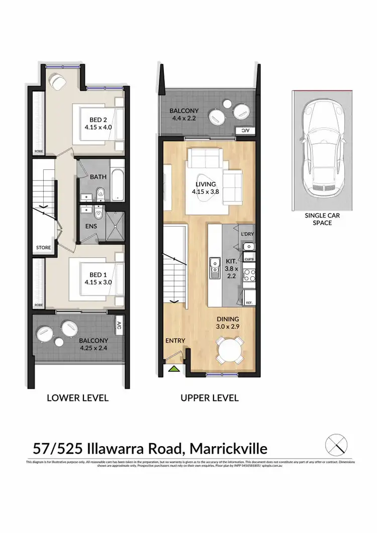 Floorplan of Homely unit listing, 57/525 Illawarra Road, Marrickville NSW 2204