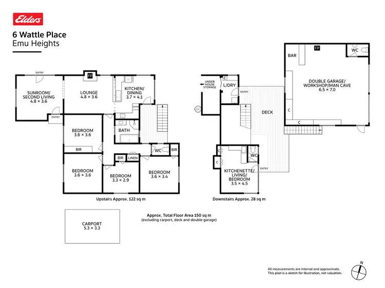 Floorplan of Homely house listing, 6 Wattle Place, Emu Heights TAS 7320